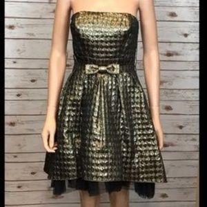 Betsey Johnson Gold Cocktail Dress - Size 6